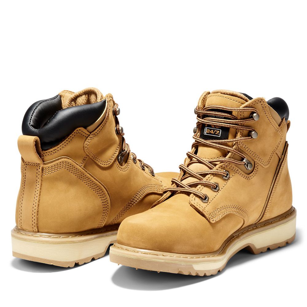 Timberland Mens Work Boots PRO® Pit Boss 6\" Soft Toe - Brown - India MF1532907